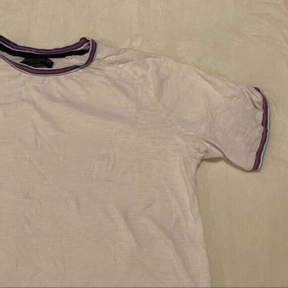 Free planet womens basic white short sleeve fitted crew neck t-shirt size small - Picture 2 of 6